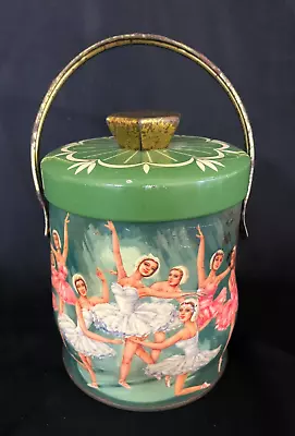 Vintage Murray-Allen Ballerina Ballet Lidded Candy Tin Handle England • $9.99