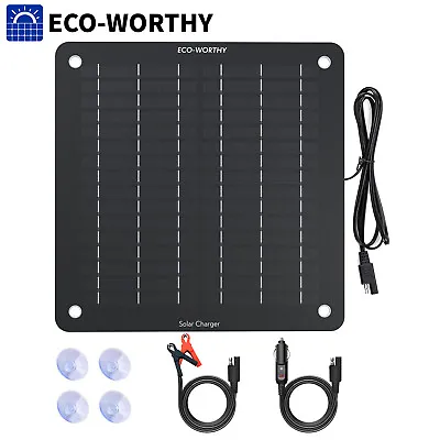 $39.99 • Buy NEW 5W Solar Trickle Charger Portable Solar Panel Battery Maintainer Car Boat