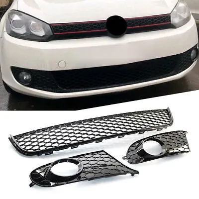 $102.43 • Buy For VW Golf/Jetta Front Lower Honeycomb Bumper Mesh Grille Fog Light Grill Kit