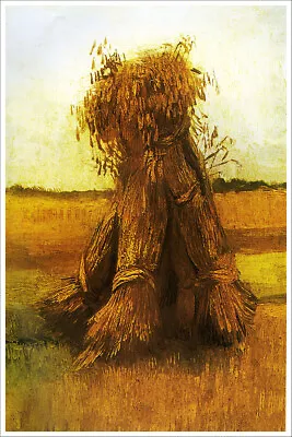 Artist Vincent Van Gogh Fine Art Poster Print Of Painting Sheaves Of Wheat • $9.99