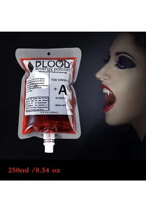 $9.99 • Buy 15 Blood Bag IV Vampire Drink Pouches Halloween Food Safe Party Favor Drinks
