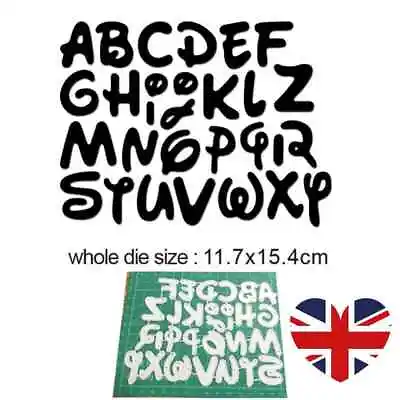 Large Disney Alphabet Letters Craft Stencil Cut Dies Die Metal Cutting Cutter B • £5.99