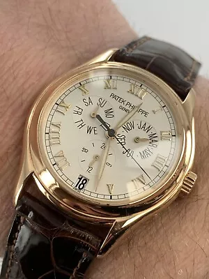 Gents Patek Philippe Annual Calendar Automatic 18ct Rose Gold Watch 5035 Deplo • £22950