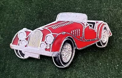 Vintage Red Convertible Morgan Car Enamel Tie Tack Lapel Pin • $24.60