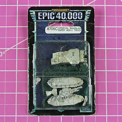 Epic 40K Imperial Guard Baneblade Super Heavy Tank NIB Metal OOP Games Workshop • $38.95