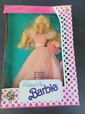 1990 Wedding Day Barbie - Bridesmaid For Her Best Friend Midge In Box • $21.94