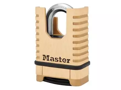  Master Lock Excell™ Closed Shackle Brass Combination 58mm Padlock MLKM1177ECC • £26.39