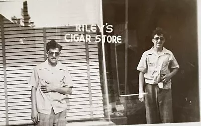 GHOSTLY YOUNG MAN By Cigar Shop  DOUBLE EXPOSURE Vtg 1940's TRICK Photo ABSTRACT • $5.99