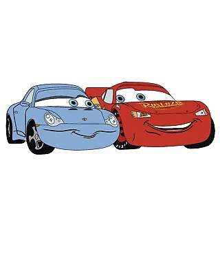 Kids Bedroom Cars Movie Sally & Lightning McQueen Design Vinyl Wall Decal 7x20 • $18.95