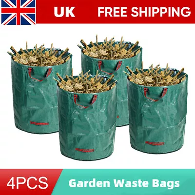 4 X Garden Waste Bags 272L Refuse Heavy Duty Sacks Grass Leaves Rubbish Bag UK • £15.99