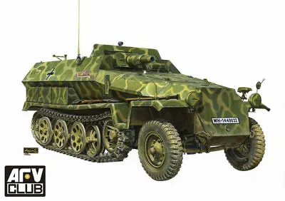 AFV CLUB 1/35 GERMAN HALFTRACK Sd.Kfz.251/9 Ausf.C EARLY - MODEL KIT #35251 • £39.99