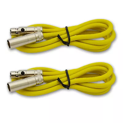 2Mini XLR 3Pin Female To Male Plug Metal Connector Audio Microphone Cable Made • £97.04