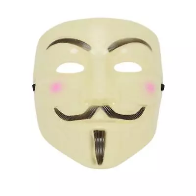 2 Anonymous Hacker V For Vendetta Guy Fawkes Halloween Fancy Dress Face Mask • £5.69