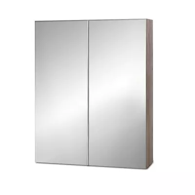 Cefito Bathroom Mirror Cabinet 600mm X720mm - Natural • $108.95