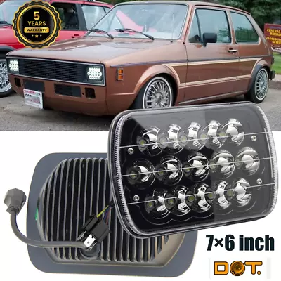 7x6  LED Headlight High/Low Sealed Beam Bulb DOT NEW For VW Rabbit 1979-1984 • $27