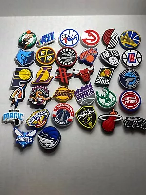 Croc Charms PVC Rubber NBA Raptors Bulls Celtics Lakers Spurs Cavaliers Heat • $2.48