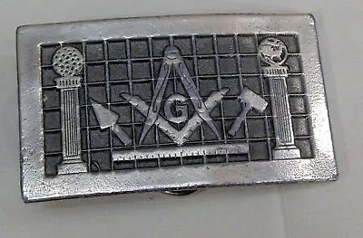 Vintage Masonic Mason 1981 Belt Buckle The Great American Buckle Co USA • $50
