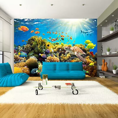 FISH UNDERWATER OCEAN Photo Wallpaper Wall Mural Home Decoration B-A-0002-a-a • £89.99