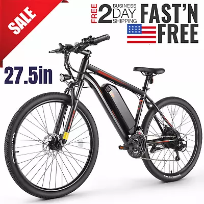 500W Electric Bike For Adults 27.5'' 48V EBikes 21 Speed Mountain Bicycle Ebike! • $535.99