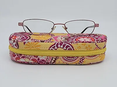 Vera Bradley Ally Pink Caraby (CRB) Eyeglasses Frame W/ Case 49-17-125 • $45.99