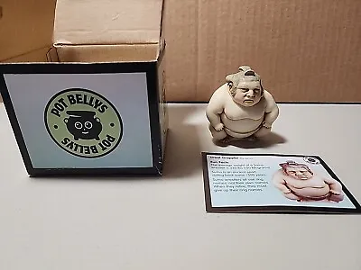 2001  Great Grappler  Harmony Kingdom Sumo Wrestler Pot Belly Figurine Box+Card • $39.99