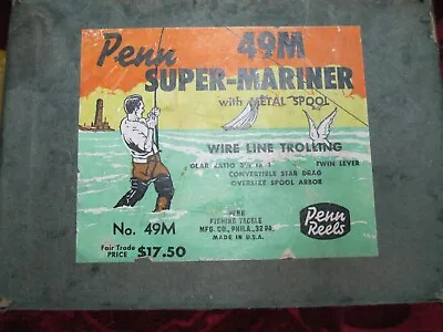 Vintage PENN DEEP SEA REEL No 49 Super-Mariner Metal Spool • $79.88