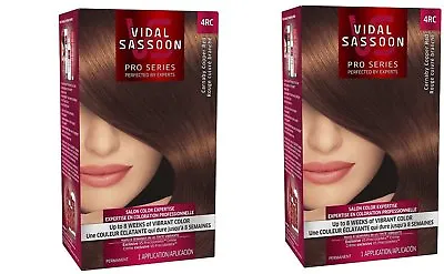 2 Pack - Vidal Sassoon Pro Series Hair Color - 4RC Dark Copper Red - 1 Kit • $10.99