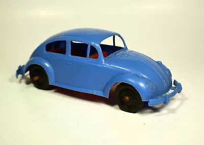 Vintage 1960’sPlastic Blue Volkswagen VW Beetle Bug 7  Toy Red Interior RARE 60s • $1.94