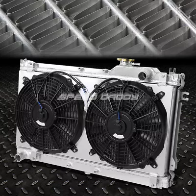 2-Row Performance Radiator Replacement+Cooling Fan For 90-97 Mazda Miata Mx-5 NA • $174.88