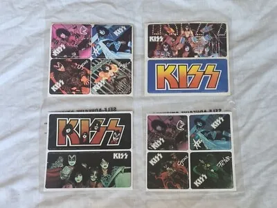 KISS AUCOIN MEMORABILIA 1980- X 4 Diamond Print Stickers Original Australia Only • $61.59