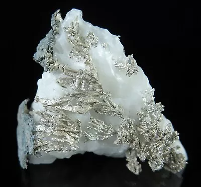 SILVER Crystals In Calcite * Imiter Mine Morocco • $17.50