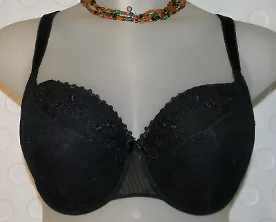 £28.27 • Buy Cleo By Panache 5851 Lucy Balconette Unlined Bra 36J US Black Lace
