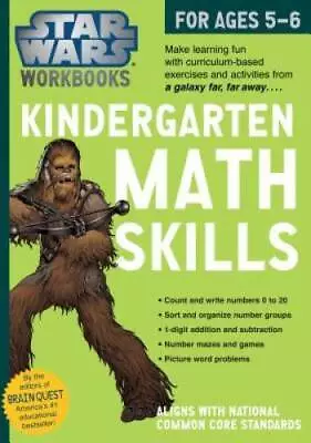 Star Wars Workbook: Kindergarten Math Skills (Star Wars Workbooks) - GOOD • $3.95