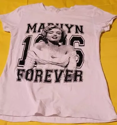 Marilyn Monroe S-s White Shirt  Marilyn Forever  Juniors Size Large • $12.75