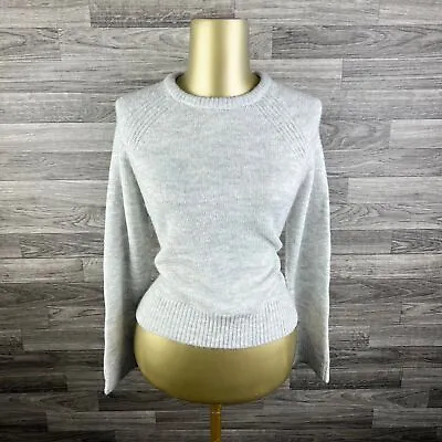  NEW  H&M Crewneck Pullover Grey Knit Sweater Girl's Size 10-12 • $6