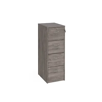 4 Drawer Wood Filing Cabinet Office With Metal Handles Lockable Grey Oak • £315