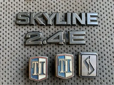 Nissan Skyline R30 Emblems Badges X 5  1 X  Skyline  1 X  2.4 E  1 X  S  2 X TI  • $88