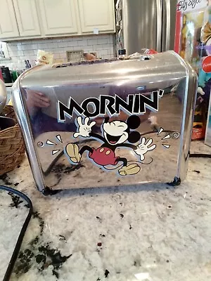 Vintage Mickey Mouse Mornin’ Toaster With Sound Mickey Toast Disney Chrome • $23.99