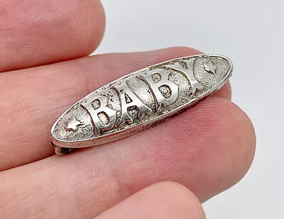 Charles Horner Antique 1912 Edwardian Sterling Silver BABY Brooch • £29.99