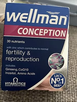 Vitabiotics Wellman Conception 30 Tablets For Men Trying For A Baby - Fertility • £9.50