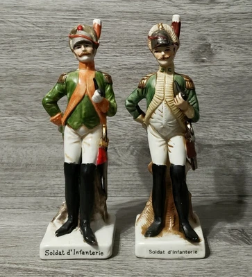 £16.99 • Buy 2 X Vintage D' Infanterie Soldat French Napoleonic Soldiers Porcelain Figures