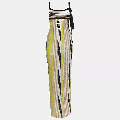 Missoni Multicolor Patterned Sequined Knit Maxi Dress M • $322.35