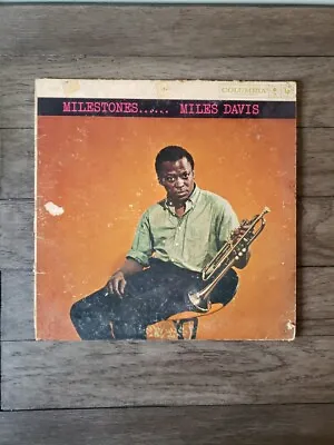 MILES DAVIS 'Milestones' VINYL LP COLUMBIA (CL 1193) US 1958 6-EYE  • $23.50