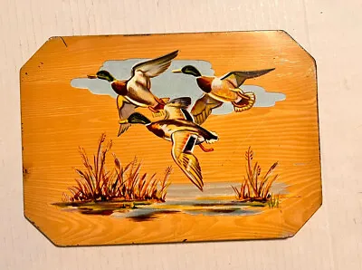 1970s Duck Mallard Pro-Tex Trivet Kitchen Decor Vtg Antique Unlimited Tin Felt • $19.99