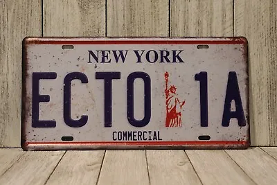 ECTO-1 1A Ghostbusters Replica New York License Plate Tin Sign Garage Rustic XZ • $10.97