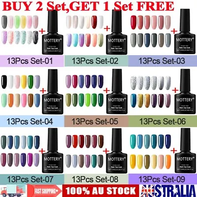 MOTTERY 12 Colour Series Gel Nails Soak Off UV LED Nail Lacquer Manicure Coat • $15.99