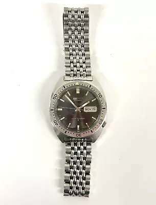 Vintage Seiko 6108-8100 Stainless First Diver Gray Dial Beads Rice Bracelet Runs • $649.99