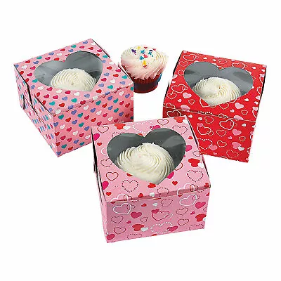 Valentine'S Day Cupcake Boxes - Party Supplies - 12 Pieces • $11.72