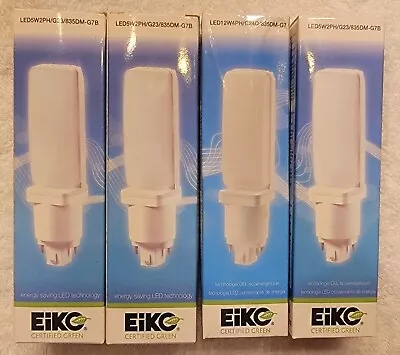 💡 Lot Of 4 EIKO LED5W2PH/G23/835DM-G7B Energy Saving LED Technology Lightbulbs • $24