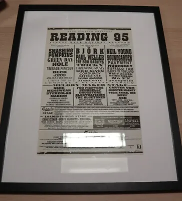 £35 • Buy FRAMED Original Reading Music Festival 1995 Large Poster Advert